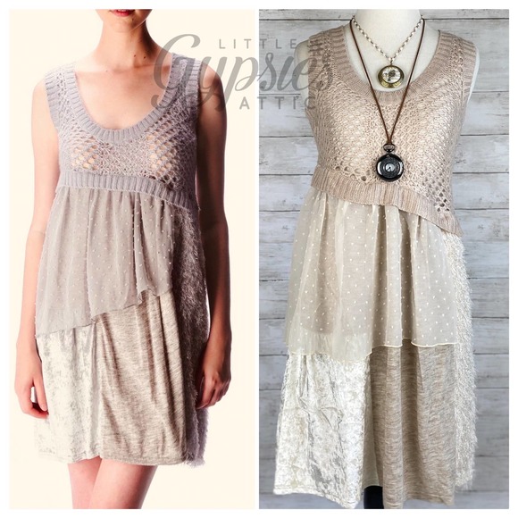 Ryu Dresses & Skirts - Ryu 70s Shag and Mixed Media Tunic